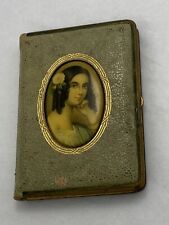 Mondaine NY Victorian Lady Book Powder Compact Mirror Cabochon Portrait 2 3/4