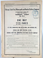 Vintage 1949 Omaha Railway One-Way Fares Book picture