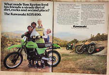 Kawasaki KDX400 2-page Vintage Print Ad +Bonus KLX250 Tom Keeton Dirt Bike MX 1B picture