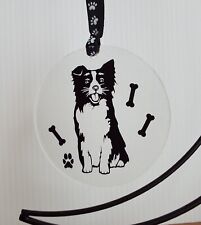 Border Collie Dog Window Wall Decoration Ornament    4in  Paws In Profile picture