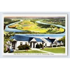 Vintage Sky Harbor Courts Chattanooga Tennessee 1950s Post Card picture