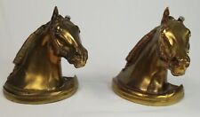 Horse Head Bookends Gladys Brown 1946 Dodge Inc Bronzed Metal Equestrian Vintage picture