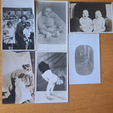 Lot of 5 Real Photo Postcards    EARLY 20TH CENT. CHILDREN    c.1900's-20's picture