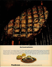 1972 PONDEROSA Steak House Restaurant Food Vintage Magazine Print Ad 10.25