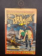 Very Rare 1972 Tomb Of Dracula #1 (Top Half Of Cover Missing) picture
