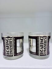 Whiskey GLASSES Roaring 20's Hollywood Movie Theme Bar Set of 2 picture
