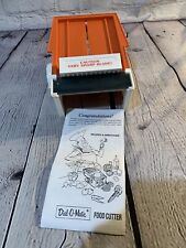 Dial-O-Matic Food Cutter Vintage One Blade Made In USA With Manual- New -no Box picture