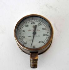 Vintage Moto Meter 2 3/4  ” Gauge Brass ‘Use No Oil’ Steampunk G. E. ,WISCONSIN picture