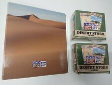 Pro Set Desert Storm Trading Card Binder + 2 Boxes of 36ct Cards Set Military picture
