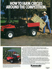 1989 Kawasaki Mule ATV Utility Vehicle Farm Print Ad picture