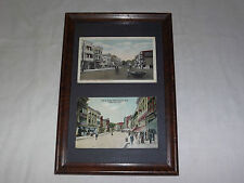 VINTAGE 2  EARLY 1900S CRANE ST & STATE ST SCHENECTADY NY  FRAMED  POSTCARD picture