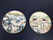 Lot of 2 Betsey Bates USA Porcelain Christmas Plates 1981-82  picture