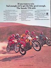 Suzuki TM-400 Motorcycle Advertising Print Ad Cycle Magazine October 1972 picture