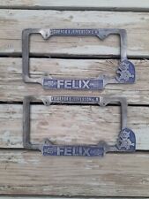FELIX CHEVROLET FRONT AND BACK LICENSE PLATE FRAME SET FRAMES CHEVY picture