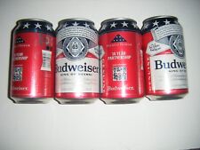 4 Budweiser FOLDS OF HONOR Flag Empty Beer Can Limited Edition 2024 King Of Beer picture