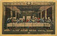 Linen Postcard CA G530 Dated 1942 Unposted The Last Supper Forest Lawn Park  picture