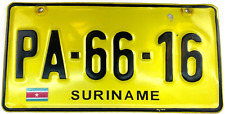 Vintage 2010 Suriname South America Auto License Plate Man Cave Decor Collector picture