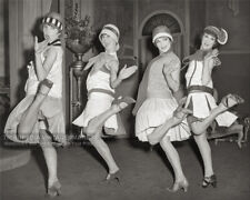 Vintage 1920s Photo Four Flappers Dancing the Charleston - Girls Prohibition Era picture