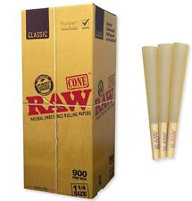 RAW Cones Classic 1 1/4Size |100 Pack| Natural Pre Rolled Rolling Paper W/filter picture