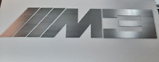Large BMW Sign, M3 Lettering For Garage, Shop, Home or Office, Brushed Aluminum picture