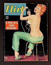 1952 JUNE ISSUE OF FLIRT MAGAZINE WITH COOL PETER DRIBEN  COVER ART picture