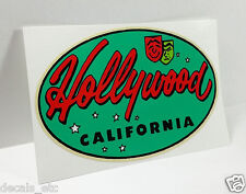 Hollywood California, Vintage Style Travel Decal / Vinyl Sticker, Luggage Label picture