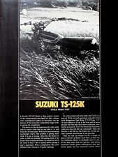 1973 Suzuki TS125K - 4-Page Vintage Motorcycle Road Test Article picture