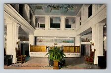 Minneapolis MN-Minnesota, Radison Hotel, Main Lobby, Antique Vintage Postcard picture