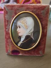 Antique Handpainted Tile Christian Girl  picture