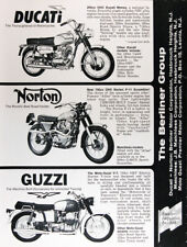 1967 DUCATI NORTON & MOTO GUZZI Authentic Vintage Ad ~ Berliner Group picture