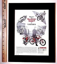 1966 Yamaha Twin Jet Vintage Motorcycle Ad Matted & Frame-Ready picture