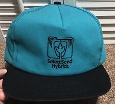 Swingster SELECT SEED HYBRIDS Farming Hybrid Corn Hat Cap USA Teal/Black Vintage picture