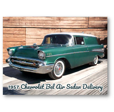 1957 Chevrolet Chevy Bel Air Sedan Delivery Retro Refrigerator Tool Box Magnet picture