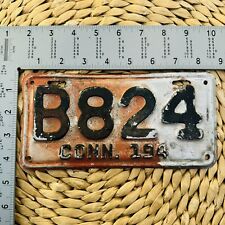 1943 To 1949 Connecticut License Plate B824 MOTORCYCLE ALPCA Harley Indian picture