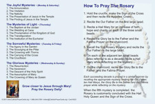 How to Pray the Rosary Prayer Card, LAMINATED 3-Pack with Two Free Bonus Cards picture