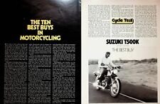 1974 Suzuki T500K Top Ten Best Buys - 5-Page Vintage Motorcycle Article picture