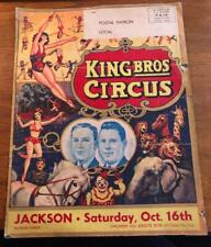 1950's King Bros Circus Event Mailer Program Jackson Saturday. Oct 16th  picture