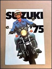 1975 Suzuki Motorcycle Bike Vintage Brochure Catalog - TM-75 TS-400 GT-750 TS-75 picture