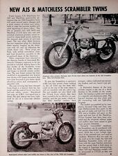 1958 New AJS & Matchless Scrambler Twins - 1-Page Vintage Motorcycle Article picture