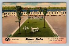 Austin MN-Minnesota, Miller Modern Motel on U.S. 16, Advertising Linen Postcard picture