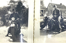 1940s Harley Davidson Military Motorcycle B/w Photographs (2) Original WWII picture