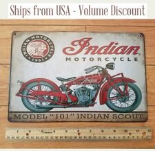 Indian Motorcycles Sign Model 101 Indian Scout Sign Metal Indian Motorcycle Sign picture