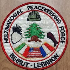 Multinational Peacekeeping Force Beirut Lebanon Patch ORIGINAL 1970's RARE VTG picture