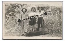 RPPC Hunting Hunters with Guns and Bear Vintage Real Photo Postcard picture