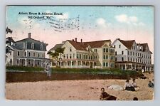 Old Orchard ME-Maine, Abbott House & Atlantic House, Vintage c1914 Postcard picture