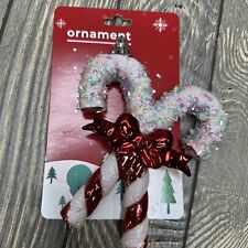 Happy Home By Rite Aid Christmas Ornament Candy Cane Sugar Glitter picture
