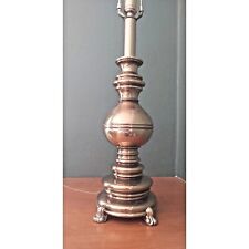 Vintage Rembrandt Solid Brass Claw Foot Table Lamp 1980's picture