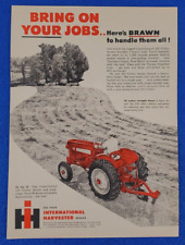 1957 INTERNATIONAL HARVESTER IH ORIGINAL PRINT AD 350 UTILITY TRACTOR - LOT RED picture
