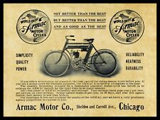 1906 ARMAC Motor Co. NEW Metal Sign: Armac Motorcycles - Chicago, Illinois picture