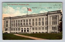 Youngstown OH-Ohio, South High School Building, Antique Vintage c1914 Postcard picture